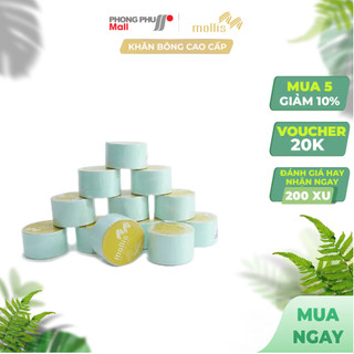 Khăn mặt nén khăn tay nén mollis fnen hnen cotton du lịch tiện dụng sử dụng như khăn thường sau khi giải nén