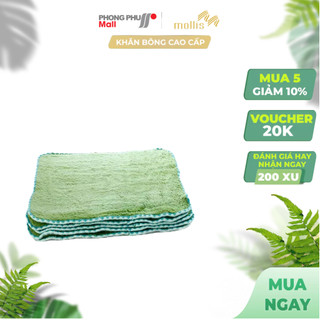 Khăn tay phong phú mollis hm2d 25x25cm đa năng, thấm hút tốt