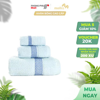 Khăn mặt/gội đầu cao cấp mollis b847 fc03 hm58 34x80cm