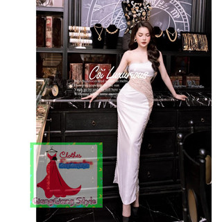 VÁY BODY FORM BÚT CHÌ DÀI PHỐI DÂY KIM SA 1 VAI 290724