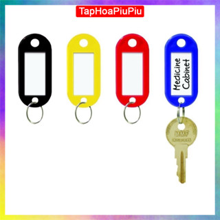 1 Móc khóa thẻ ghi chú hành lý, đánh dấu chìa khóa, thẻ tên name tag ghi nhớ thông tin (10 màu)