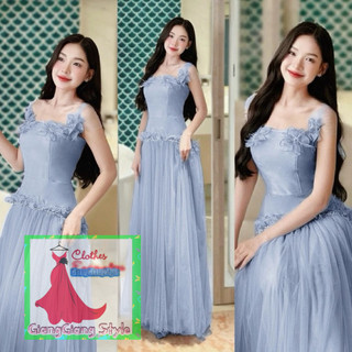 váy lưới xòe vintage đính hoa nổi 150724