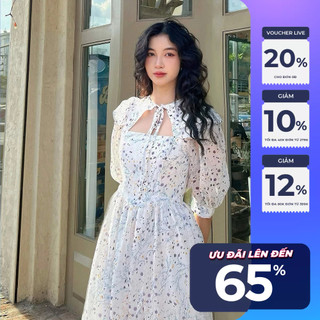 Đầm Maybi phối nơ tay bồng
