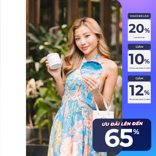 Đầm yếm Maybi cutout dáng xòe