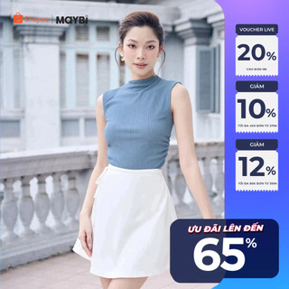 Áo ôm thun sọc cổ lọ Maybi