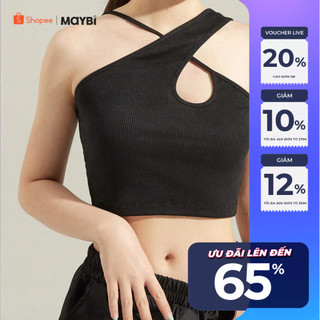 Áo croptop Maybi ôm thun cổ yếm