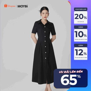 Đầm Maybi gài nút ôm bố thái