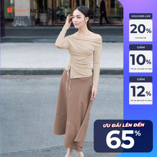 Chân váy midi xòe rã kiểu Maybi