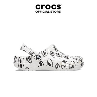 Giày Clog Unisex Crocs Classic Skull Print - White/Black