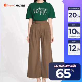 Quần dài Maybi ống suông cotton lạnh