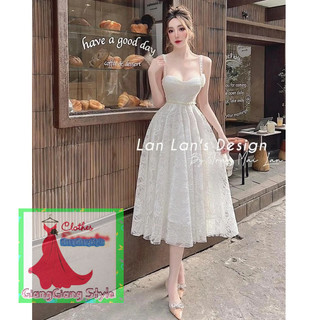 VÁY REN XÒE DÂY ĐÍNH CƯỜM FORM VINTAGE 270624