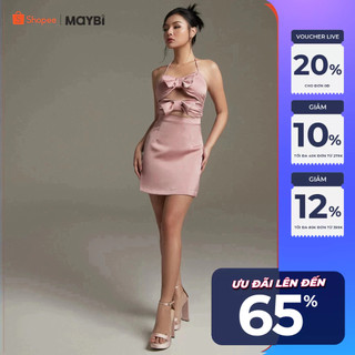 Đầm Maybi ôm lụa cup cutout phối nơ
