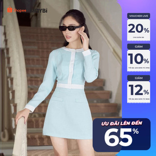 Chân váy mini ôm bố Maybi