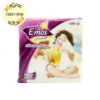 Khăn ăn cao cấp e'mos - gói 100 tờ