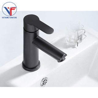 VÒI LAVABO NÓNG LẠNH INOX MẠ ĐEN 20CM