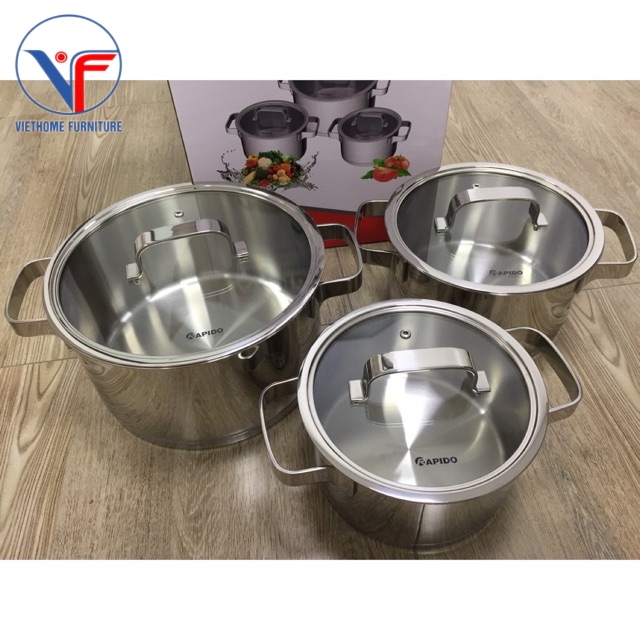 Bộ nồi 3 chiếc Rapido RK182024