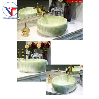 LAVABO - CHẬU RỬA MẶT ĐẶT BÀN ĐÁ XANH TRÒN
