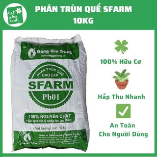 Phân Trùn Quế Cao Cấp SFARM 10kg - Chuyên Dùng Cho Cho Rau Sạch