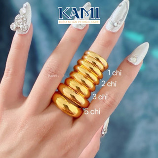 Nhẫn trơn mô phỏng 1 chỉ 2 chỉ 3 chỉ 5 chỉ có khắc 9999 mạ vàng đủ size nam nữ