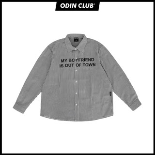 Áo sơ mi dài tay Outtown Odin Club, Áo sơ mi dài tay nam nữ unisex chất liệu vải Oxford kẻ