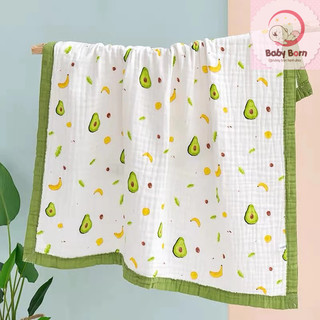Khăn tắm xô nhăn 6 lớp đa năng cho bé, có thể làm chăn đắp (105cm x 105cm)