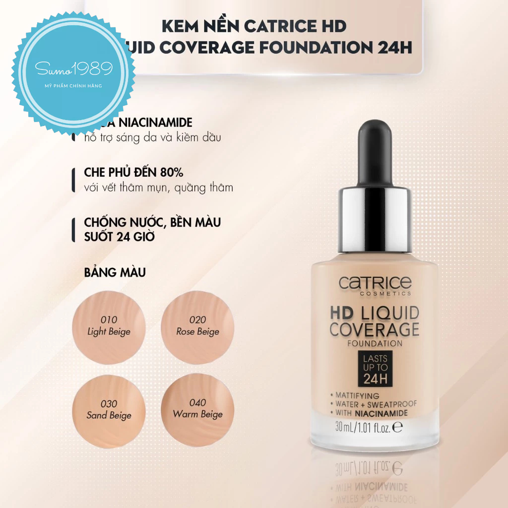 Kem nền Catrice HD 24h Liquid