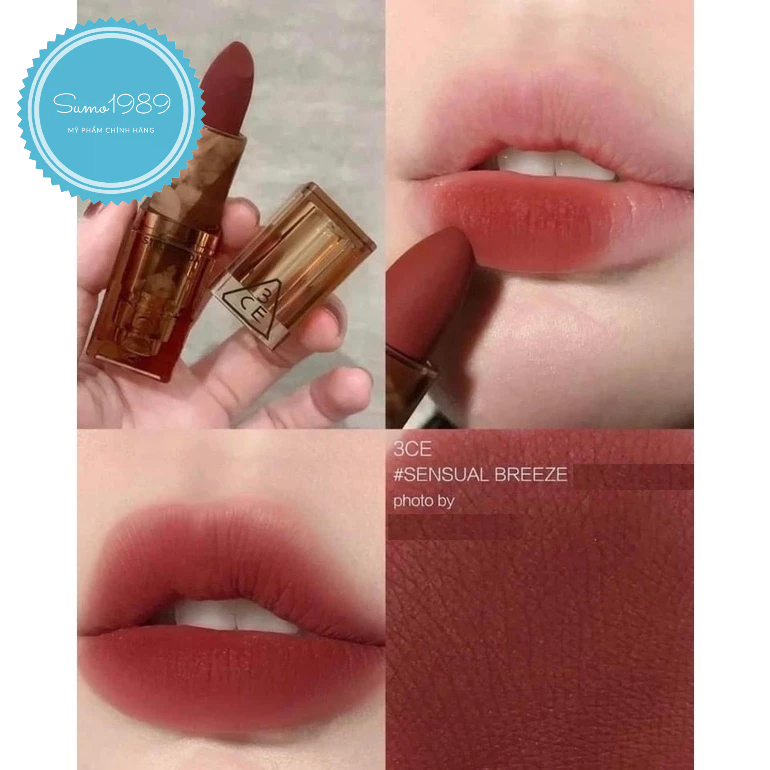 Son Thỏi 3.C-E Soft Matte Lipstick Version Deep Under More Deep