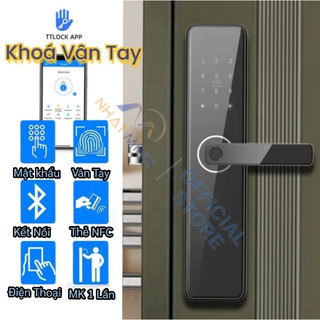 Khoá vân tay bluetooth app/ ttlock cho cửa gỗ lắp mới và thay thế, hướng dẫn lắp đặt, lắp đặt tận nơi bảo hành 12 tháng