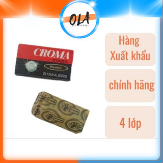 Dao Tem, Dao Lam Cạo Râu Croma Đức Chuẩn Xịn 1 Hộp 10 Cái - Mỹ Phẩm Ola