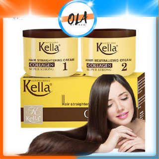 Thuốc Duỗi TócSiêu Dưỡng,Thuốc Ép Tóc Phục Hồi Collagen Super Strong KELLA