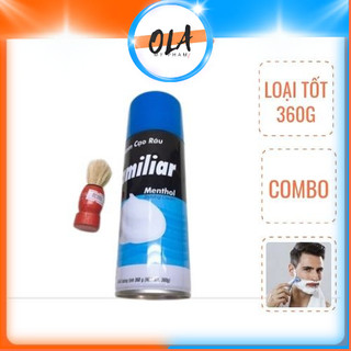 Combo Bọt Cạo Râu Familiar chai to 330G và Chổi Quét Bọt Cạo Râu - mỹ phẩm ola