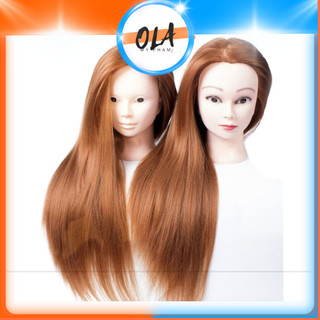 Đầu Canh Học Cắt Tóc 60cm 30% Tóc Thật - Mỹ Phẩm Ola