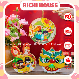 Lồng đèn gỗ handmade - Hàng Việt Nam - Dùng đen pin không nhạc