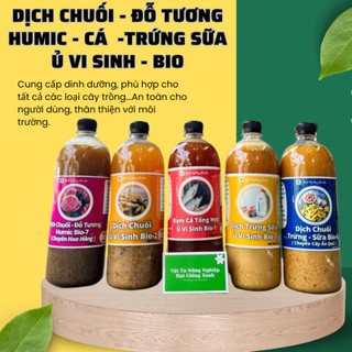 1L dịch ủ vi sinh chuối, cá, trứng, sữa, đỗ tương, humic chuyên dùng cho cây trồng