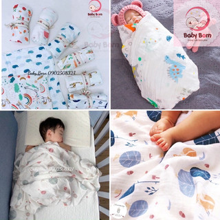 [ SIÊU HOT] - Khăn tắm, quấn ủ/ choàng, che bé đi ngoài Aden Anais 100% Sợi Tre Hàng Loại 1