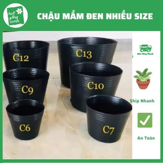 Chậu mềm đen liên an trồng cây c5, c7, c8, c9, c10