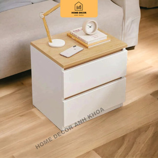 Tủ đầu giường Táp 2 tầng gỗ MDF phủ Melamine   Home Decor Anh Khoa