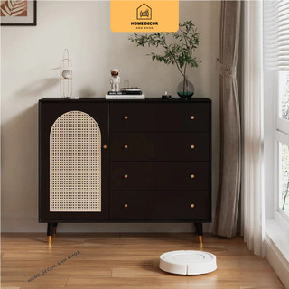 Kệ tủ trang trí phòng khách phòng ngủ phối cánh mây tự nhiên Home Decor Anh Khoa