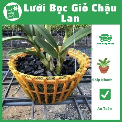Túi lưới bọc giỏ chậu hoa lan