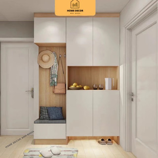 tủ giày kịch trần  nhận đặt theo thiết kế,kiểu dáng,màu sắc theo khách hàng lắp đặt trong khu vực Home Decor Anh Khoa