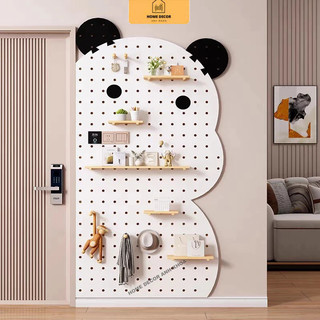 Kệ Pegboard Gấu Decor trang trí sau cửa gỗ MDF phủ melamin cốt xanh chống ẩm Home Anh Khoa