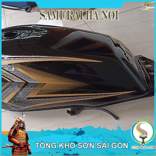Chai sơn samurai màu đen kim loại K159 - Son Samurai