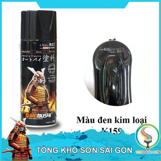 Chai sơn samurai màu đen kim loại K159 - Son Samurai