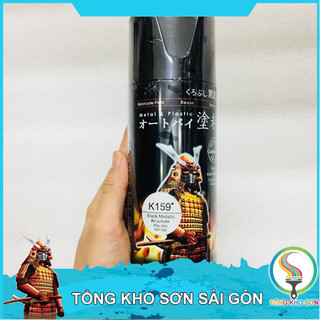 Chai sơn samurai màu đen kim loại K159 - Son Samurai