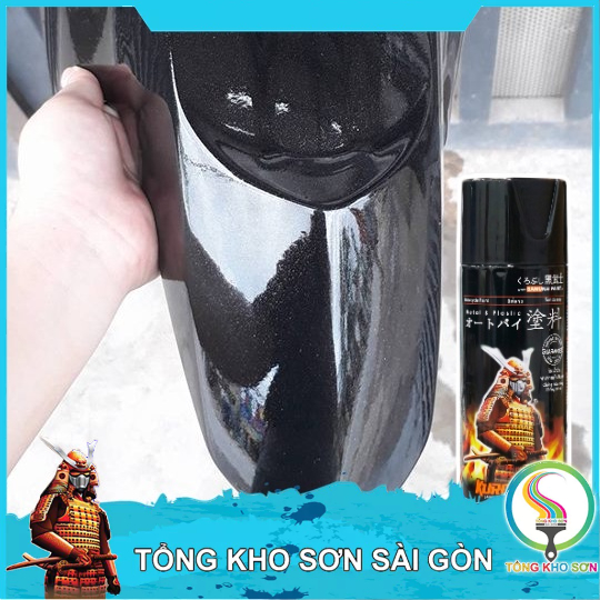 Chai sơn samurai màu đen kim loại K159 - Son Samurai