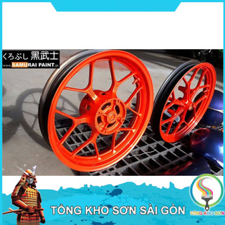 Bình xịt sơn Samurai màu cam rực Y3505