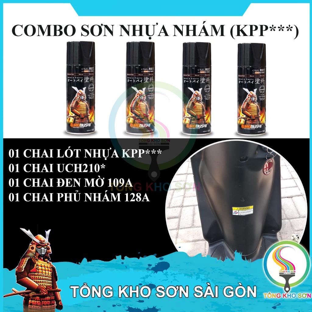 Combo sơn samurai KPP - Sơn nhựa nhám KPP