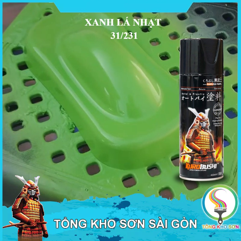 Bình sơn xịt màu xanh lá nhạt 231 Samurai