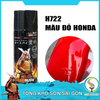 Chai Sơn xịt Samurai Màu Đỏ Honda H722