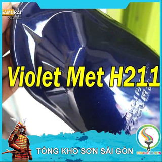 Chai sơn xịt Samurai màu xanh tím H211